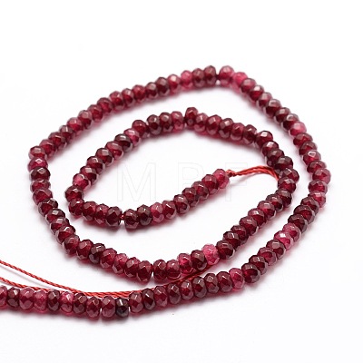 Dyed Natural Malaysia Jade Rondelle Beads Strands G-E316-2x4mm-10-1