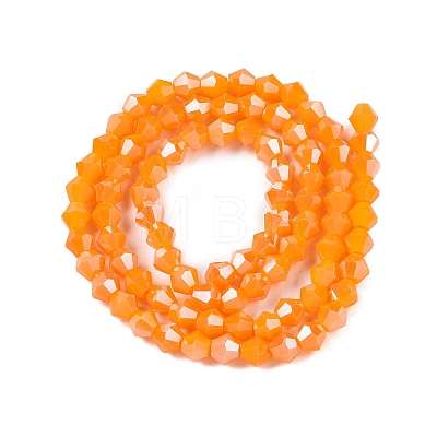 Opaque Solid Color Electroplate Glass Beads Strands EGLA-A039-P4mm-A04-1