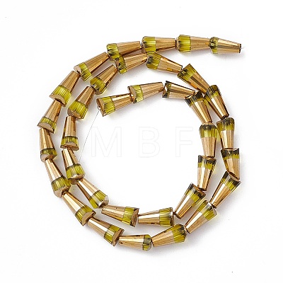 Electroplate Glass Beads Strands EGLA-L034-HR02-1