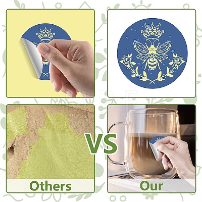 Paper Self Adhesive Gold Foil Embossed Stickers DIY-WH0434-012-1