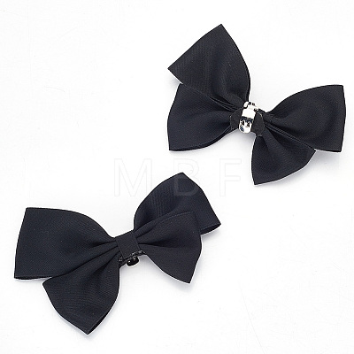 Bowknot Polyester Shoe Decorations FIND-WH0423-93B-1