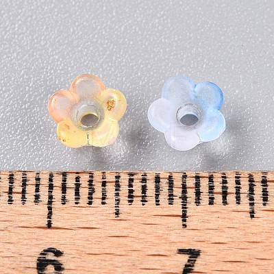 Frosted Transparent Acrylic Beads OACR-N137-72F-1