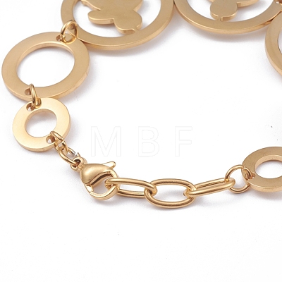 (Jewelry Parties Factory Sale)304 Stainless Steel Link Chain Bracelets BJEW-G582-48G-1