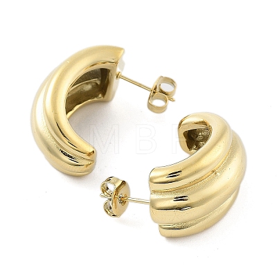 304 Stainless Steel Arch Stud Earrings EJEW-P258-30G-1