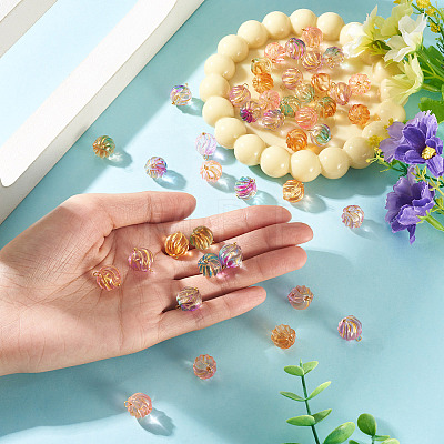 50Pcs Glass Pendants PALLOY-TAC0276-1