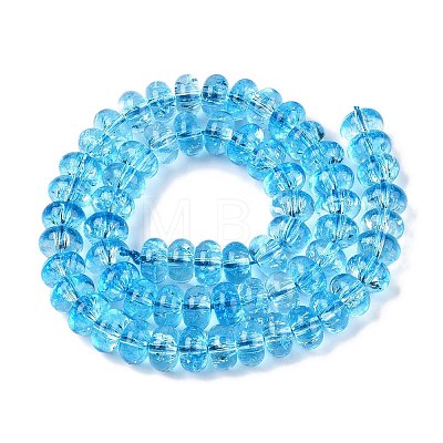 Baking Paint Transparent Glass Beads Strands DGLA-N005-12C-1