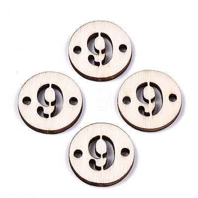 Unfinished Natural Poplar Wood Links Connectors WOOD-S045-138A-9-1