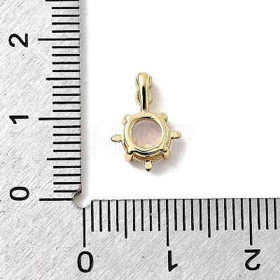 Synthetic Opal Flat Round Oval Charms KK-H089-05A-01-1