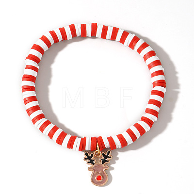 Christmas 304 Stainless Steel Enamel Charm Bracelets ZQ4442-18-1