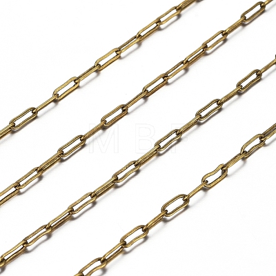 Brass Paperclip Chains X-CHC-S008-001C-AB-1