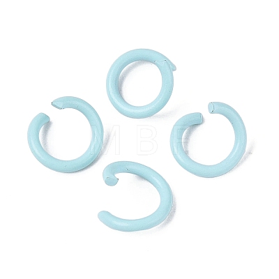 Spray Painted Iron Open Jump Rings IFIN-T017-04B-10-1
