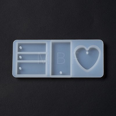 DIY Heart & Rectangle Pendant Food Grade Silicone Molds SIMO-C003-04-1