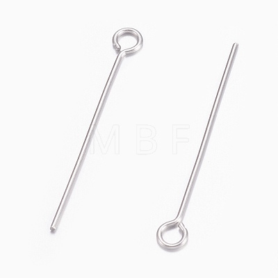 304 Stainless Steel Eye Pins STAS-O105-01P-0.6x25mm-1