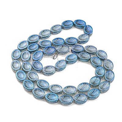 Electroplate Glass Beads Strands EGLA-G037-13A-FP04-1