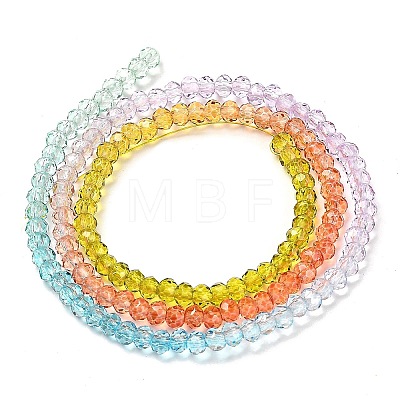 Transparent Painted Glass Beads Strands DGLA-A034-T1mm-A12-1