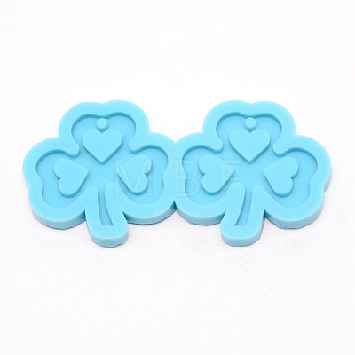 Clover DIY Pendant Silicone Molds DIY-WH0301-91-1