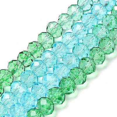 Transparent Painted Glass Beads Strands LS-DGLA-A034-T8mm-A17-1