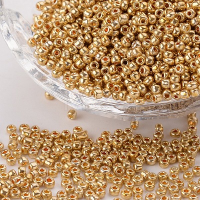 Electroplate 12/0 Glass Seed Beads X-SEED-Q003-01-1