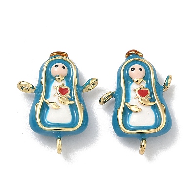 Brass Enamel Religion Virgin Chandelier Component Links X-KK-Z153-05G-01-1
