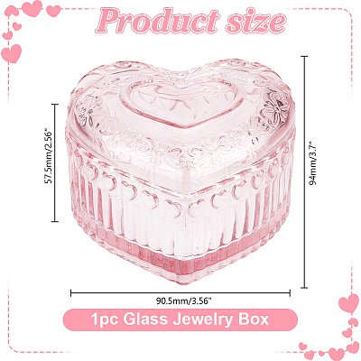 Heart Shaped Glass Jewelry Storage Boxes DIY-WH0899-48A-1