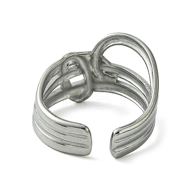 Non-Tarnish 304 Stainless Steel Open Cuff Ring RJEW-L110-002P-1