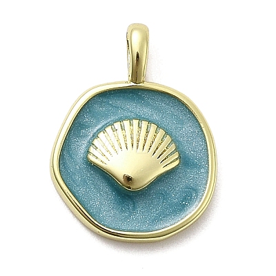 Brass Enamel Pendants KK-P338-08G-03-1