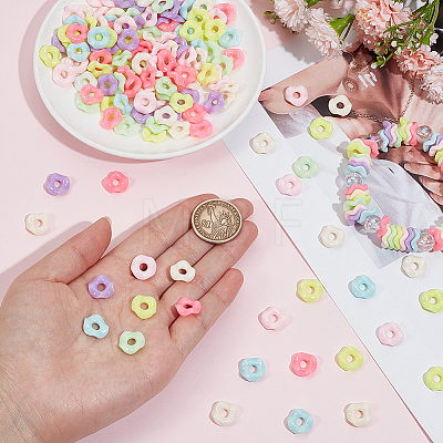 200Pcs Opaque Acrylic European Beads MACR-PA0001-90-1