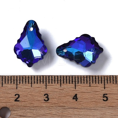 AB Color Plated Electroplate Glass Pendants EGLA-O003-06C-11-1