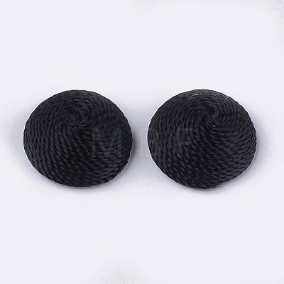 Polyester Thread Fabric Cabochons WOVE-T008-02A-06-1