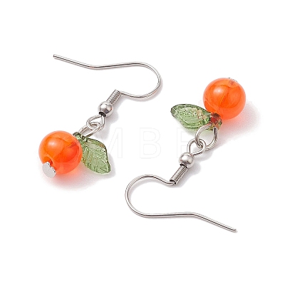 Acrylic Dangle Earrings EJEW-JE05750-02-1