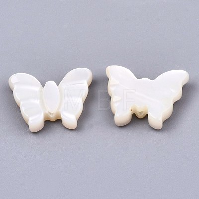 Natural White Shell Mother of Pearl Shell Beads X-SSHEL-N032-09-1