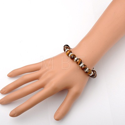Gemstone Stretch Bracelets BJEW-JB01533-01-1