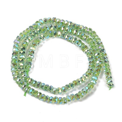 Electroplate Glass Beads Strands GLAA-Q105-03J-1