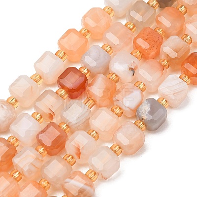 Natural Yellow Botswana Agate Beads Strands GG-CBAC972-A16-01-1