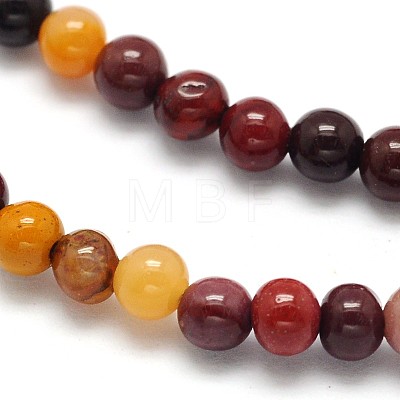 Natural Mookaite Round Beads Strands G-N0166-18-3mm-1