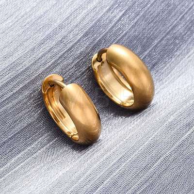 316 Surgical Stainless Steel Hoop Earrings for Women EJEW-G429-01B-G-1