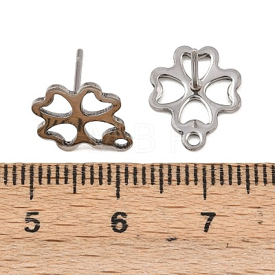 Non-Tarnish 201 Stainless Steel Stud Earring Findings EJEW-A071-14A-P-01-1