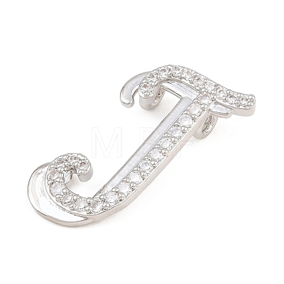 Brass Micro Pave Clear Cubic Zirconia Pendants CU-CBA8481-01P-J-1