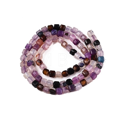 Dyed Natural Agate Beads Strands G-T138-211D-1