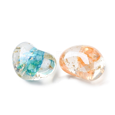 Transparent Resin & Natural Shell Beads RESI-B039-02A-1