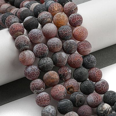 Natural Weathered Agate Beads Strands G-P538-A01-01-1