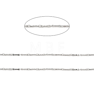 Handmade 304 Stainless Steel Bar Link Chains CHS-G025-08P-1