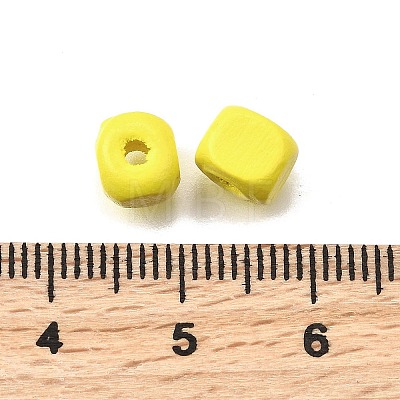 Spray Painted Wooden Beads WOOD-P021-01A-27-1