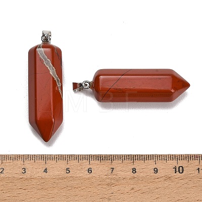 Natural Red Jasper Pendants GG-CBAA0EE-02P-12-1