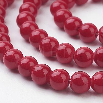 Natural Mashan Jade Round Beads Strands G-D263-6mm-XS31-1