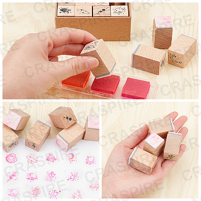 Wood Stamps DIY-WH0304-008B-1