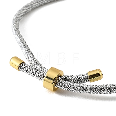 Adjustable Round Polyester Braided Cord Bracelet Making FIND-G117-01G-03-1