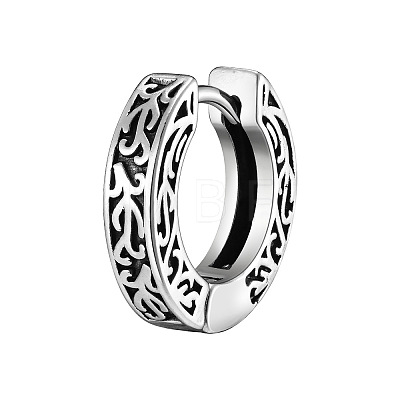 304 Stainless Steel Hoop Earrings for Men WGA52BD-01-1