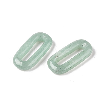 Natural Green Aventurine Oval Pendants G-N342-105G-1