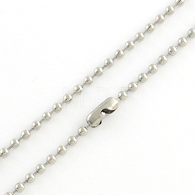 304 Stainless Steel Ball Chain Necklace Making NJEW-R225-06-1